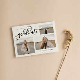 Script Afstuderen Eenvoudig 3 Foto Collage Feest Kaart