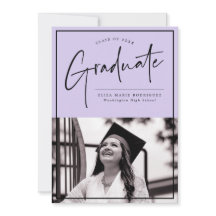 Script Afstuderen op Paarse achtergrond Afstuderen