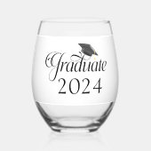 Script Afstuderen Pet gepersonaliseerde klasse van Wijnglas Zonder Voet (Voorkant)