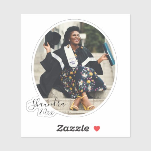 Script Afstuderen Photo Custom Cut Sticker (Vel)