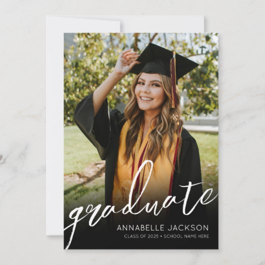 Script Afstuderen Simple Photo Afstuderen Aankondiging (Voorkant)