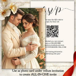 Script alles in één Vellum foto achtergrond bruilo Kaart