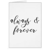 script altijd en altijd wenskaart (Voorkant)