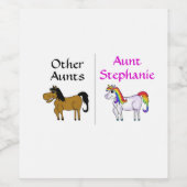 Script Andere Tantes Me Naam Grappig Tante Gift Wijn Etiket (Enkel label)