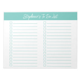 Script Aqua 8.5x11 Tweecoloms Checklist Notitieblok