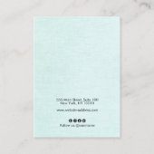 Script Aqua Linen Woordbeeldscherm Visitekaartje (Achterkant)