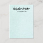 Script Aqua Linen Woordbeeldscherm Visitekaartje (Voorkant)