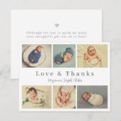 script baby bedankt je kaart , liefde en bedankt (Voorkant / Achterkant)