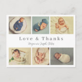 script baby bedankt je kaart , liefde en bedankt (Voorkant)