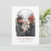 Script Baby Meer Cheer dit jaar Foto Kerstmis Feestdagenkaart (Staand voorkant)
