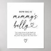 Script Baby shower Hoe groot is mama's buikteken Poster (Voorkant)