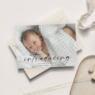 Script Babyfoto Introductie Bedankt Magnetische Uitnodiging