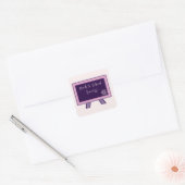 Script - Back to School Succes - Gefeliciteerd Vierkante Sticker (Envelop)