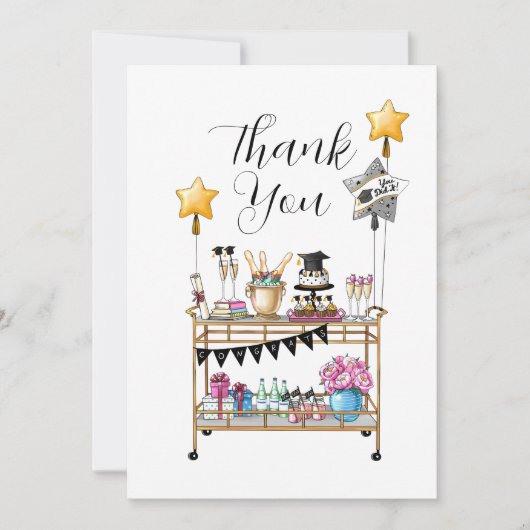 Script Bar Cart-Afstuderen Bedankkaart (Voorkant)