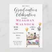 Script Bar Cart Afstuderen Invitation Briefkaart (Voorkant)