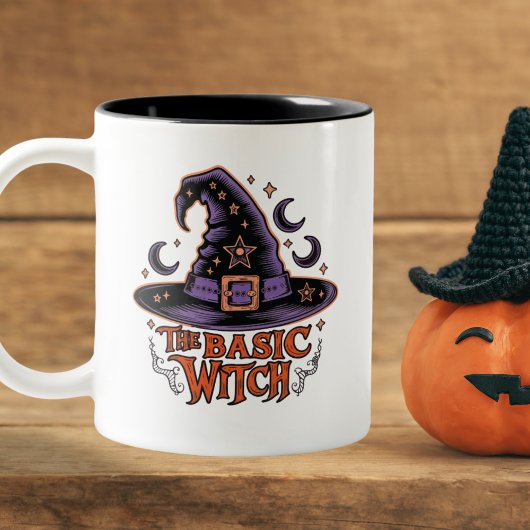  Script Basic Witch Pet Coffee Halloween Tweekleurige Koffiemok