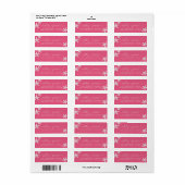Script Beach Zeester Roze Huwelijk Retouradres Etiket (Full Sheet)