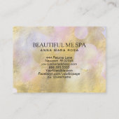 *~* Script BEAUTY Pink Gold Foil Visitekaartje (Achterkant)