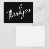 Script Bedankt Black Notitiekaartje (Voorkant / Achterkant)