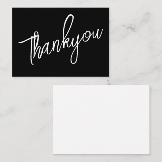 Script Bedankt Black Notitiekaartje (Voorkant / Achterkant)
