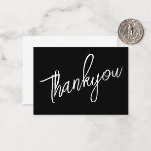 Script Bedankt Black Notitiekaartje