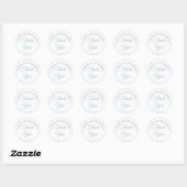 Script Bedankt Love Hearts Confetti Ronde Sticker (Vel)