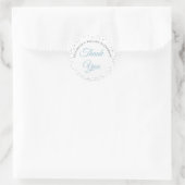 Script Bedankt Love Hearts Confetti Ronde Sticker (Tas)