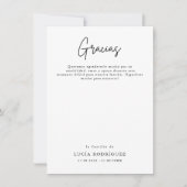 Script Bedankt Spaanse Begrafenis Foto Dank U Kaart (Voorkant)