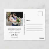 Script Bedankt Trouwkaart 2 Foto's Briefkaart (Achterkant)