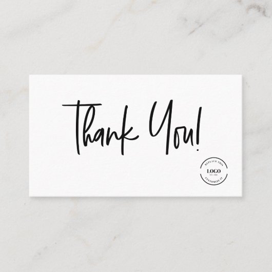 Script Bedankt voor het bestellen QR code korting Visitekaartje (Voorkant)