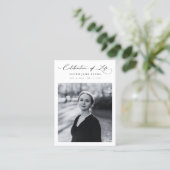 Script begrafenisgebed Kaarten voor herdenkingsdie Visitekaartje (Staand voorkant)