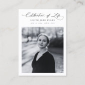 Script begrafenisgebed Kaarten voor herdenkingsdie Visitekaartje (Voorkant)