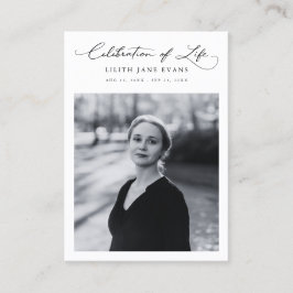 Script begrafenisgebed Kaarten voor herdenkingsdie Visitekaartje