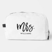 Script belettering "Mrs. achternaam" Toilettasje (Voorkant)