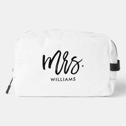 Script belettering "Mrs. achternaam" Toilettasje (Achterkant)