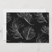 Script belettering zwart & wit bruiloft dank u bedankkaart (Achterkant)