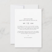 Script Bergfoto Huwelijksaankondiging Rustiek Kaart (Achterkant)