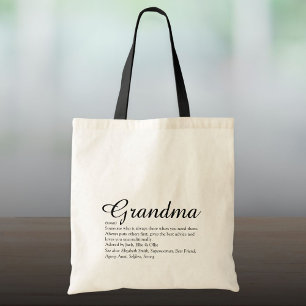 Script Best Ever Grandma, Grandmoeder Definition Tote Bag