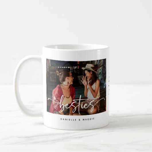 Script Bestie Fotoherinnering & Quote Gift Koffiemok (Links)