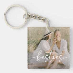 Script Besties 2x Foto Persoonlijk Sleutelhanger