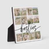 Script Besties Fotocollage Persoonlijk Fotoplaat (Voorkant)