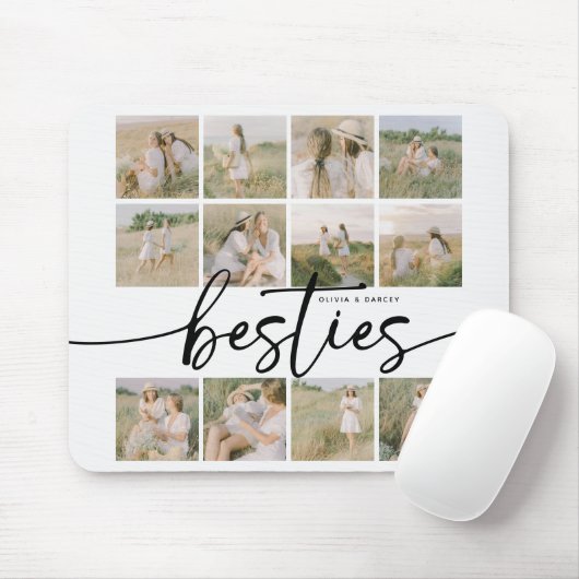 Script Besties Fotocollage Persoonlijk Muismat (Met muis)