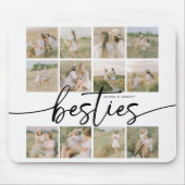 Script Besties Photo Collage Personalized Muismat (Voorkant)