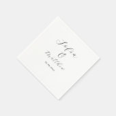 Script Black and White Wedding Servet (Hoek)