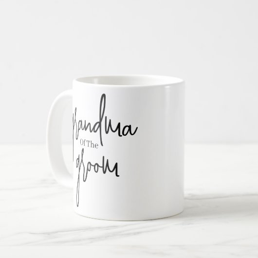 Script Black Grandma van de bruinbruiloft Koffie Koffiemok (Voorkant links)