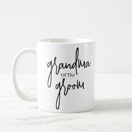 Script Black Grandma van de bruinbruiloft Koffie Koffiemok (Links)