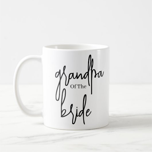 Script Black Grandpa van de bruidbruiloft Koffie Koffiemok (Links)
