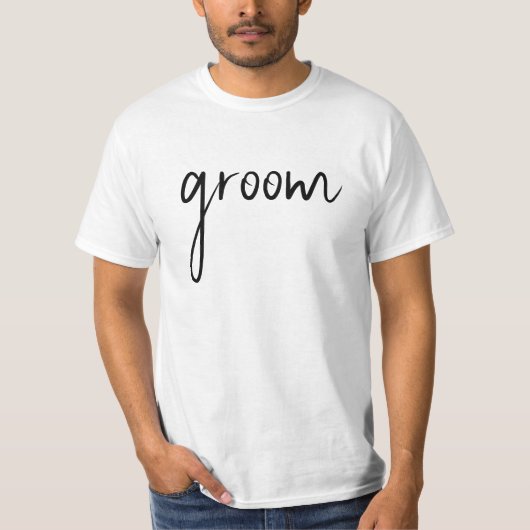 Script Black Groom T-shirt (Voorkant)