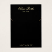  Script Black Ketting Display Visitekaartje (Voorkant)