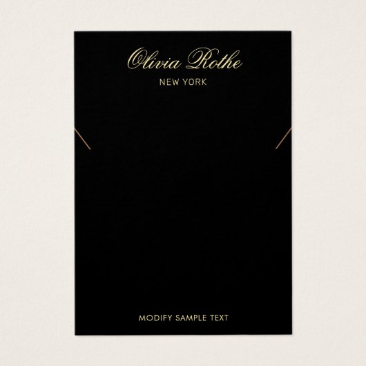  Script Black Ketting Display Visitekaartje (Voorkant)